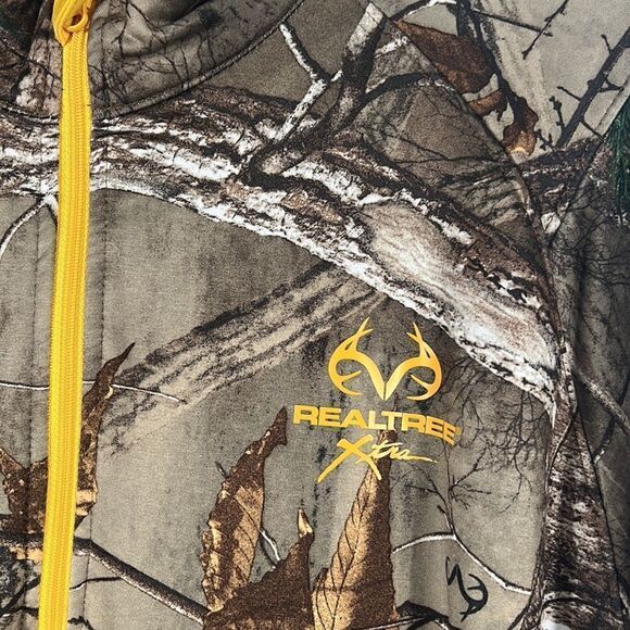 🔥 Camo REALTREE XTRA 1/4 ZIP Pullover Polyester/Spandex Sweatshirt - Sz XL -EUC - Picture 3 of 8